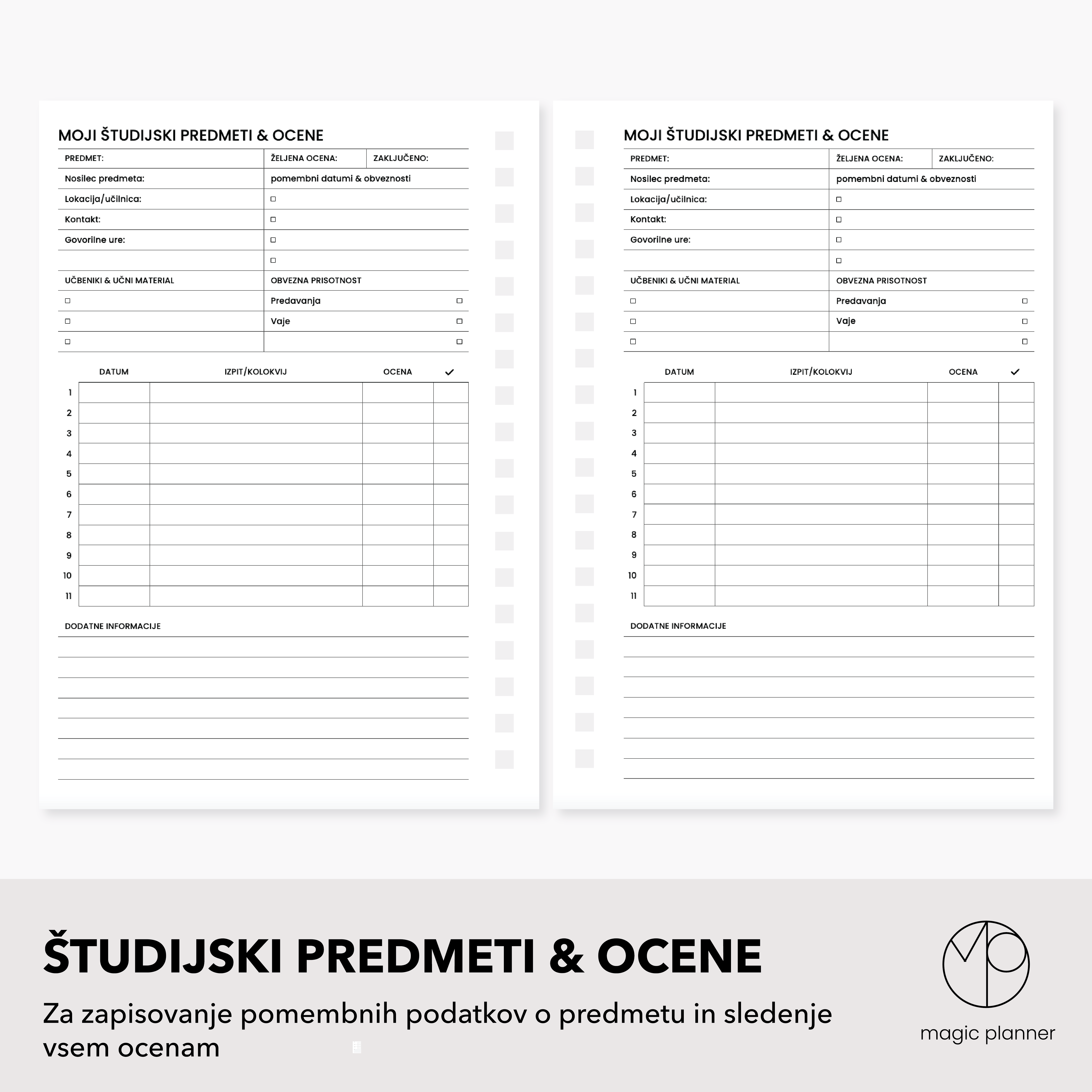 Študijski predmeti (za študente)
